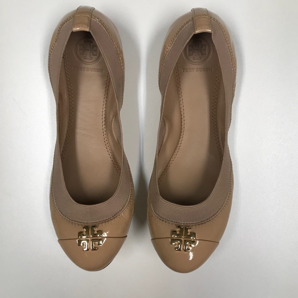 Rose patent leather Tory Burch flats authentic
